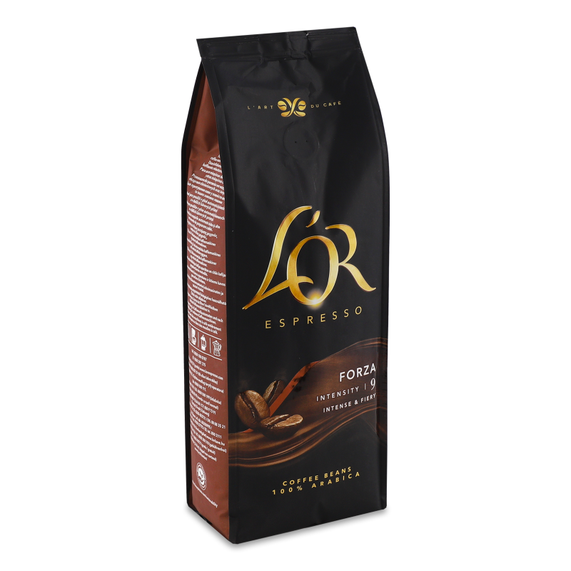 Кава Espresso Forza в зернах смажена 500г м/у L’or