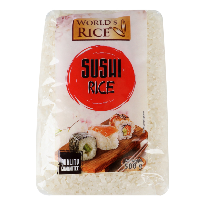 Рис круглозернистый для суши Sushi Rice World`s Rice м/у 500г World's ...