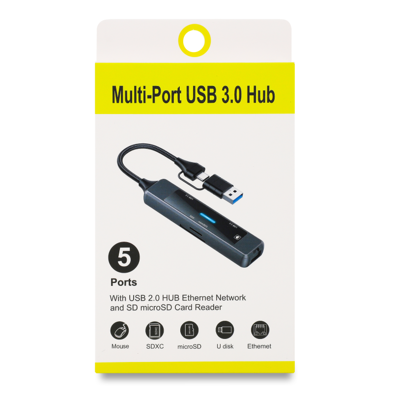 Адаптер USB Type-C хаб AC-350 Хоко.