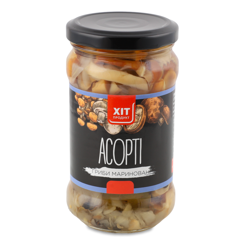 Гриби Асорті мариновані 280г твіст/б Хіт Продукт