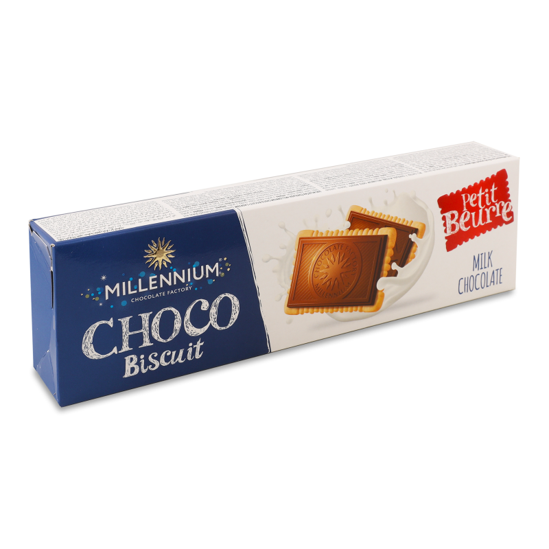 Шоколад Choco Biscuit молочний з печивом 132г Millennium