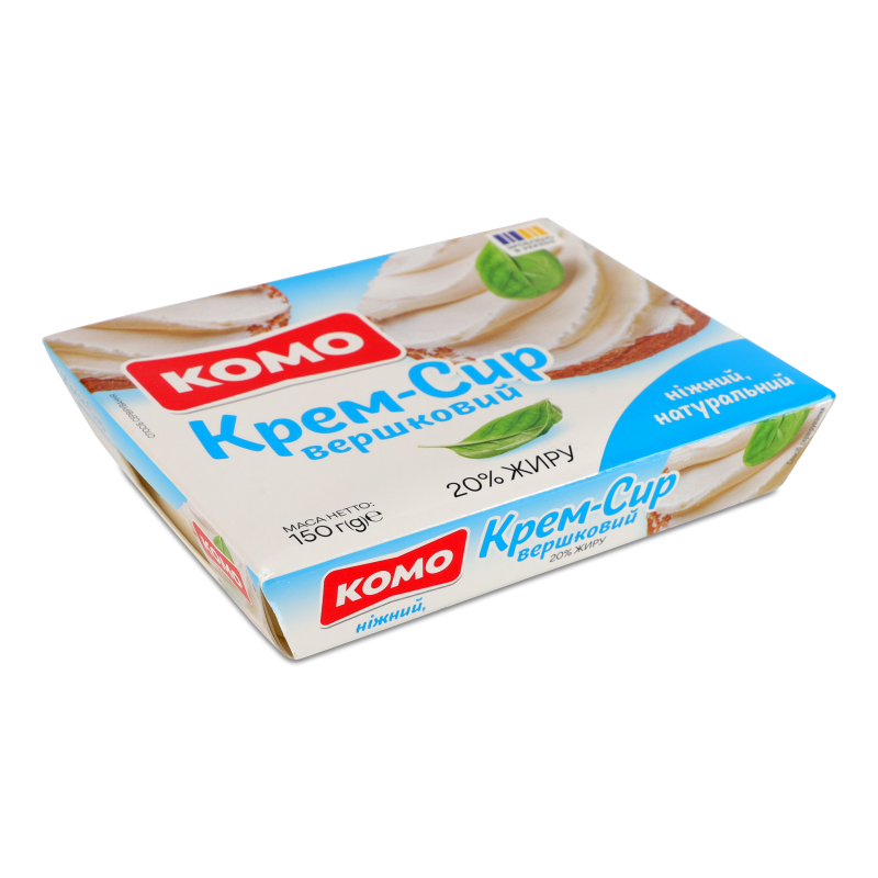Крем-сир Вершковий 20% 150г ванночка Комо