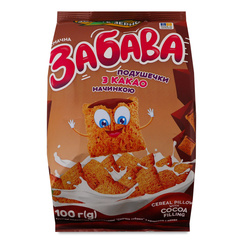 Подушечки Смачна забава з шоколадною начинкою 100г Золоте зерно