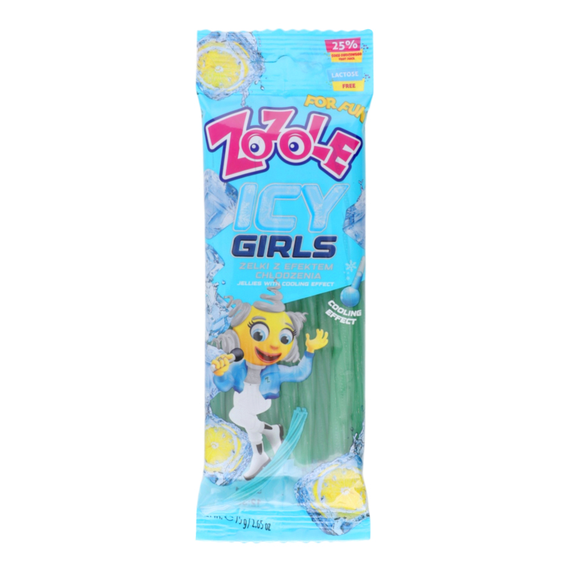 Цукерки жувальні з освіжаючим ефектом зі смаком лимону Icy girls Zozole м/у