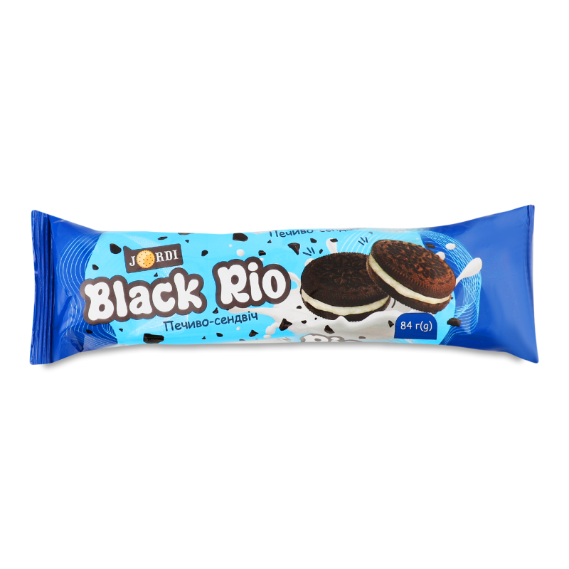 Печиво-сендвіч цукрове Black Rio 84г Jordi