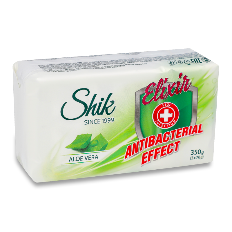 Мило Еліксір Алое вера антибактеріальне 5*70г Шик