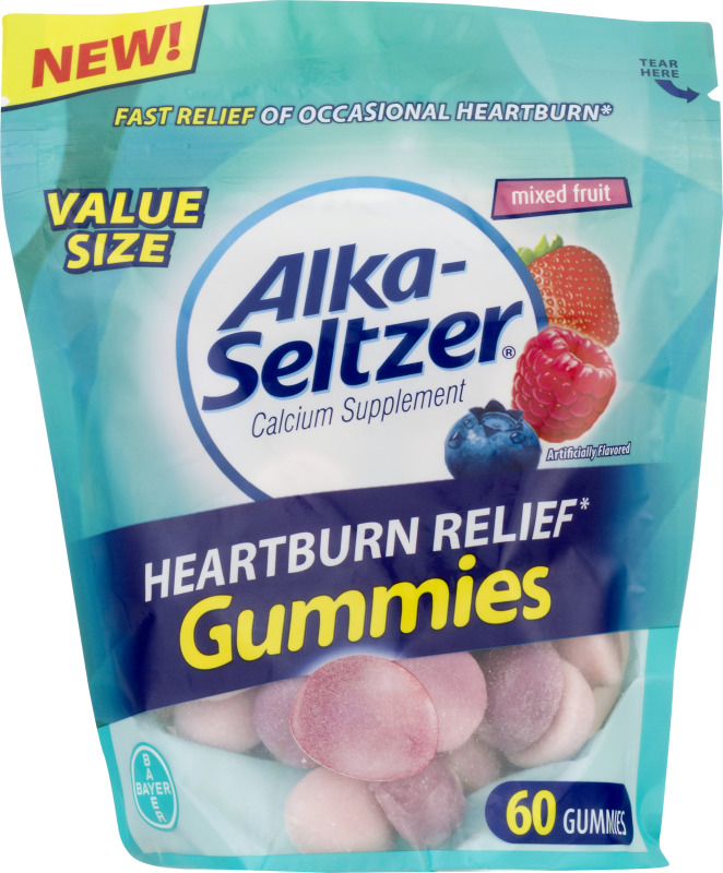 AlkaSeltzer Calcium Supplement Heartburn Relief Gummies Mixed Fruit AlkaSeltzer(16500566656