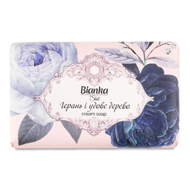 Крем-мило Герань та удове дерево парфумоване 200г Бьянка