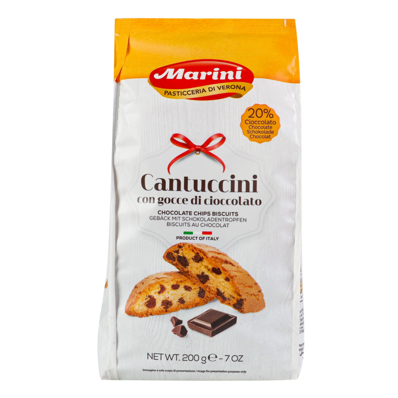 Печиво здобне зі шматочками шоколаду Cantuccini Marini м/у