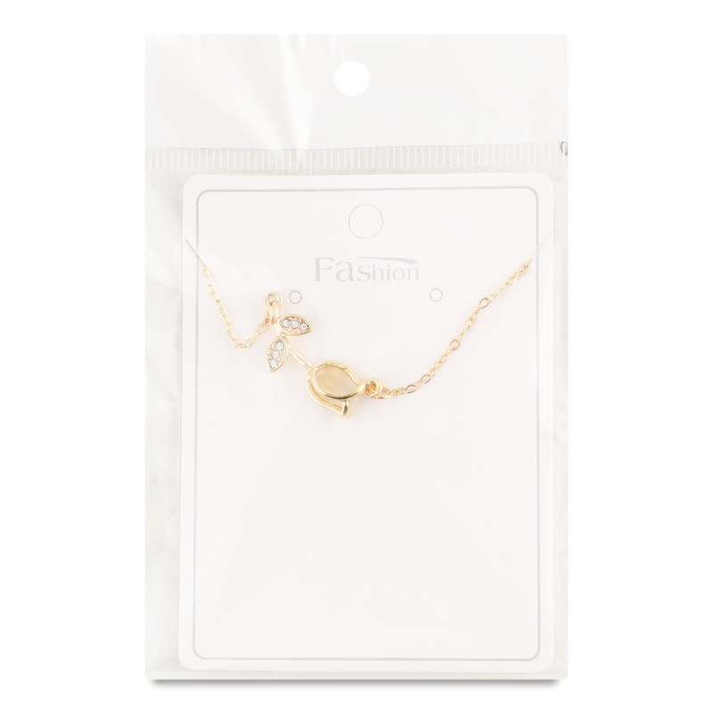 Ланцюжок жовтий метал з підвіскою 40см FHF1512