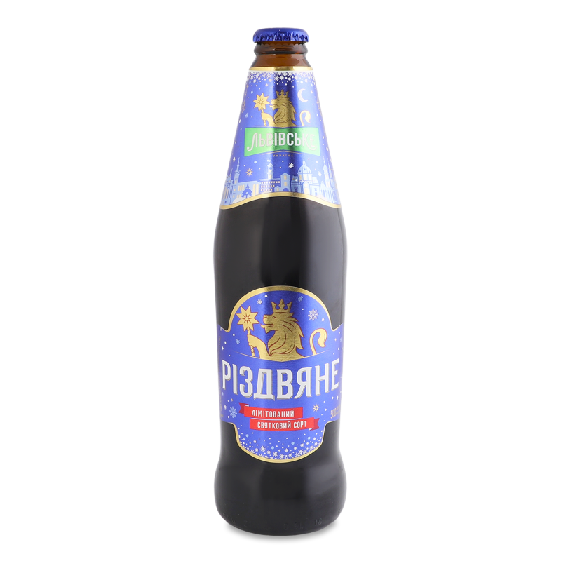Пиво Різдвяне темне 3,9% 0,5л Львівське