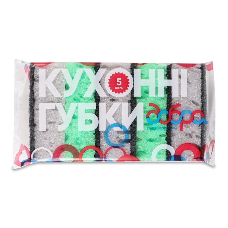 Губки кухонні універсальні 5шт Добра господарочка