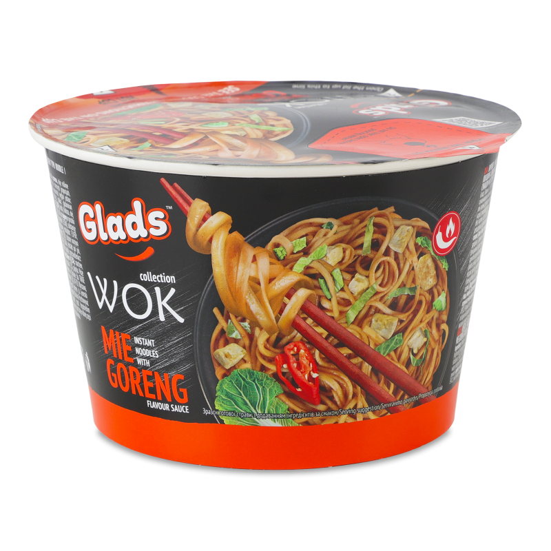 Локшина швидкого приготування Mie goreng Wok з соусом 95г стакан Glads