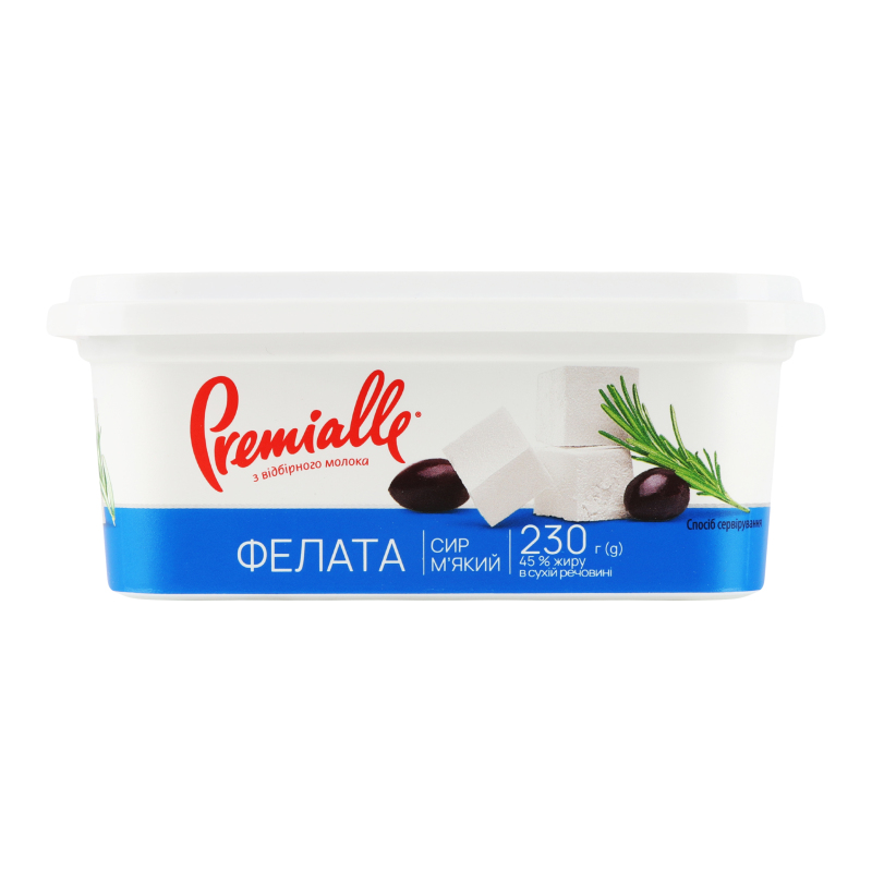 Сир 45% м'який Фелата Premialle п/у