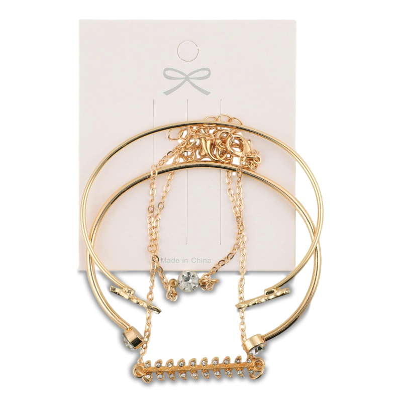 Браслет метал під золото FHF25618M18