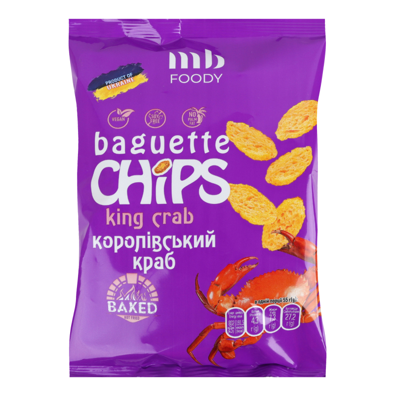Багет пшеничний Королівський краб Chips MB Foody м/у