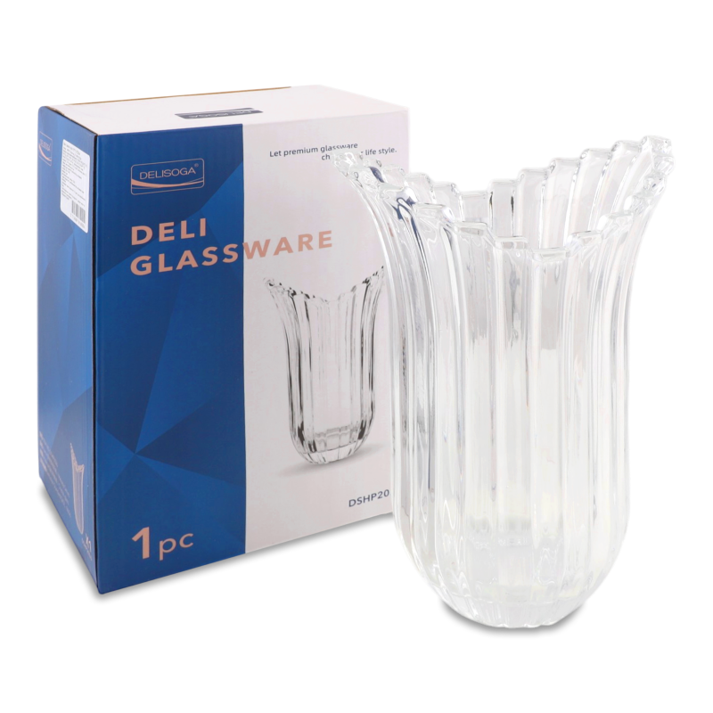 Ваза Хвиля скло 15*11,5*22см