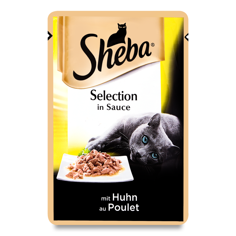 Корм д/котів Селекшн з куркою в соусі 85г Шеба