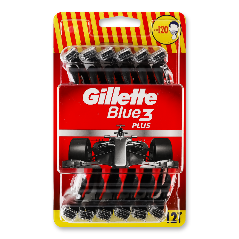 Станок д/гоління одноразовий Блу 3 Ред Плюс 12шт Джилет