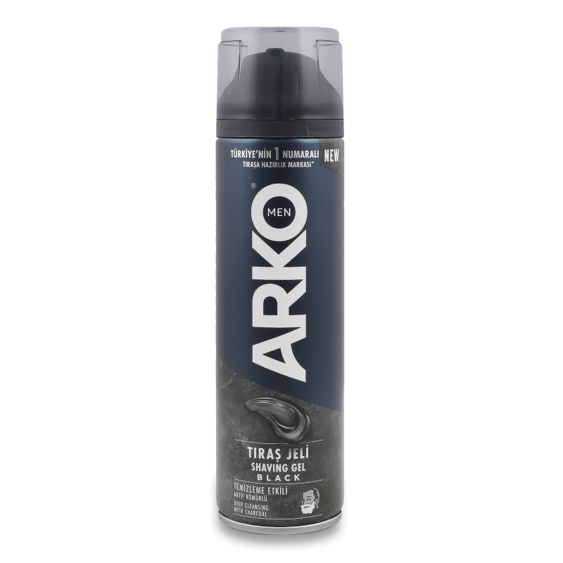 Гель д/гоління Black 2в1 з активованим вугіллям д/чоловіків 200мл Arko