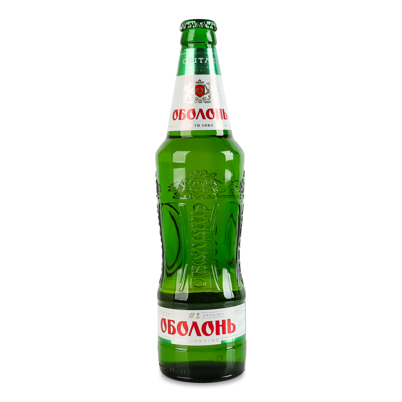 Пиво світле 4,5% 0,5л скло Оболонь