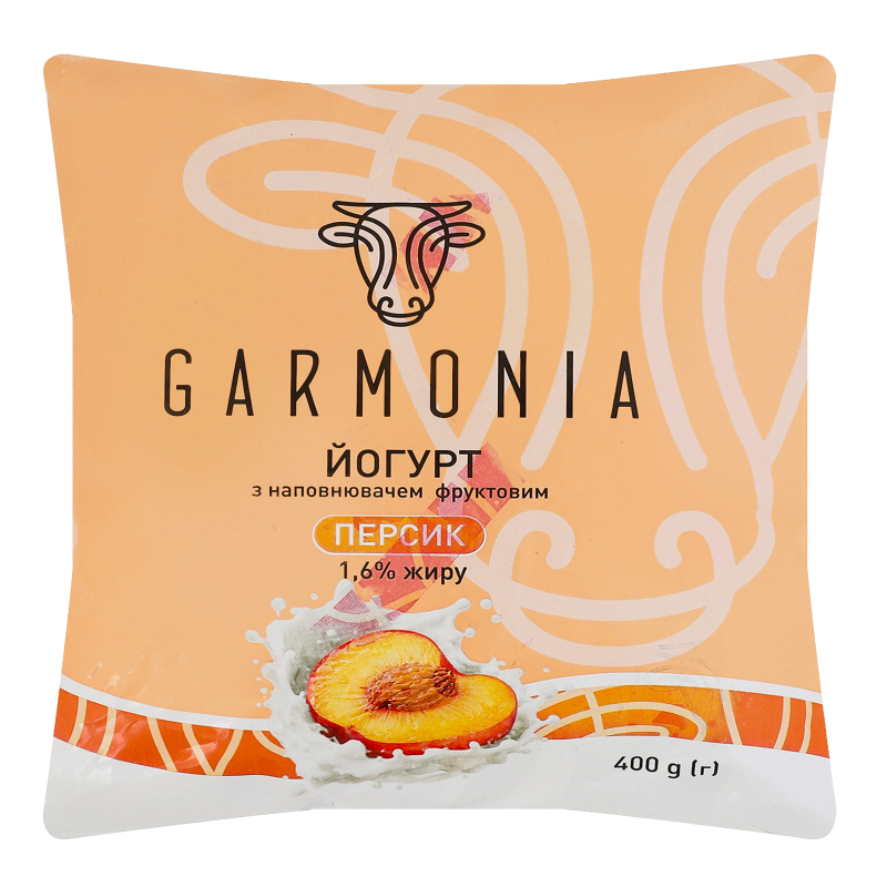 Йогурт 1.6% з наповнювачем фруктовим Персик Garmonia м/у