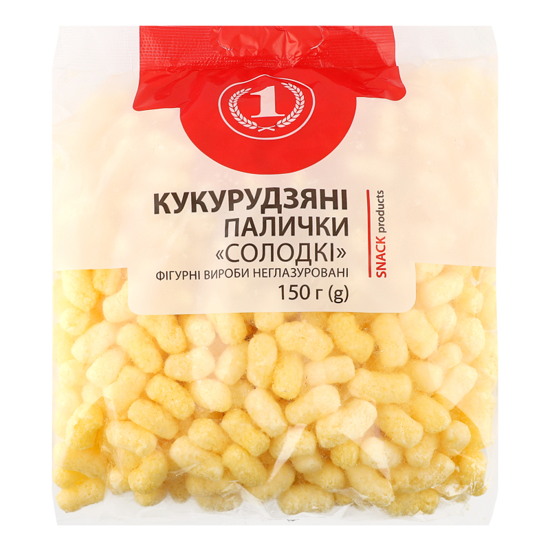 Палички кукурудзяні неглазуровані Солодкі ТМ "1" м/у