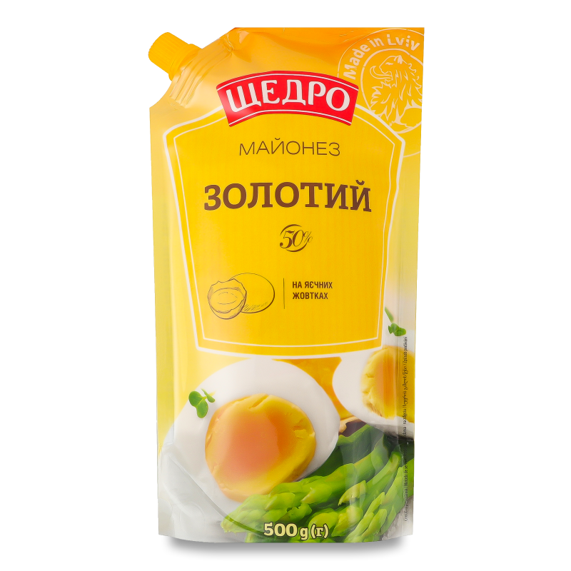 Майонез Золотий 50% 500г д/п Щедро