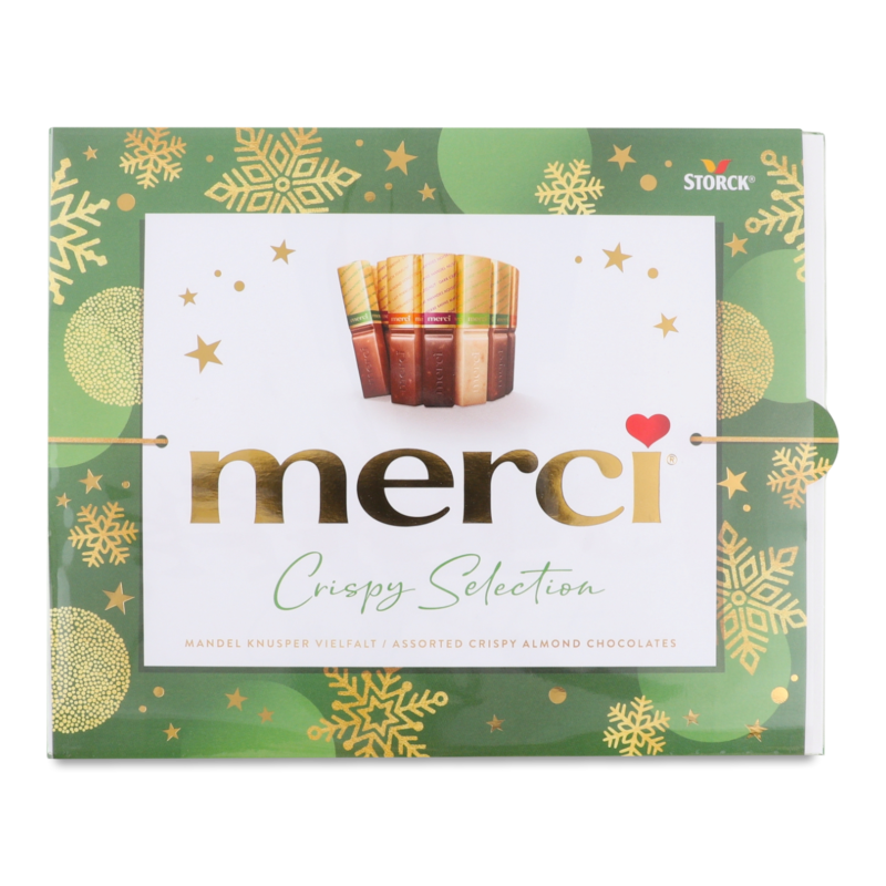 Цукерки Мерсі Чотири види шоколаду з мигдалем 250г Шторк
