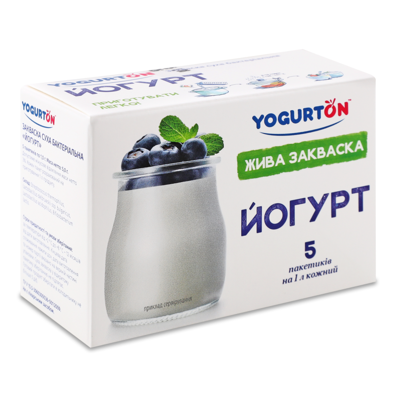 Закваска бактеріальна Йогурт суха 5*1г Йогуртон