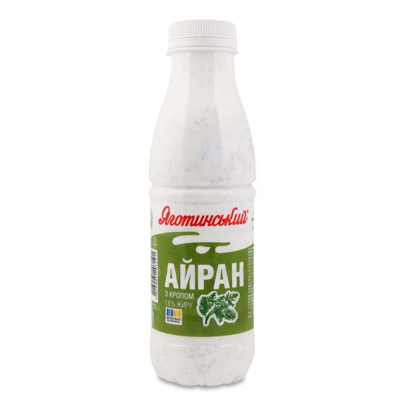 Напій кисломолочний Айран з кропом 1,8% 450г пет Яготинський