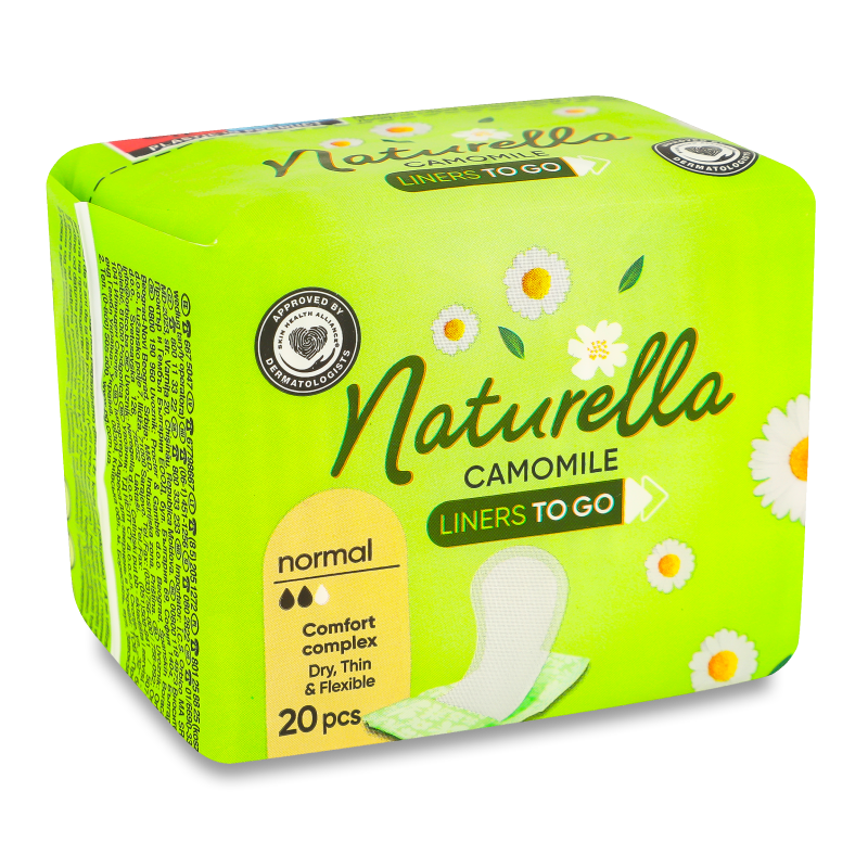 Прокладки щоденні Ромашка нормал 20шт індивідуальна упаковка Натурелла