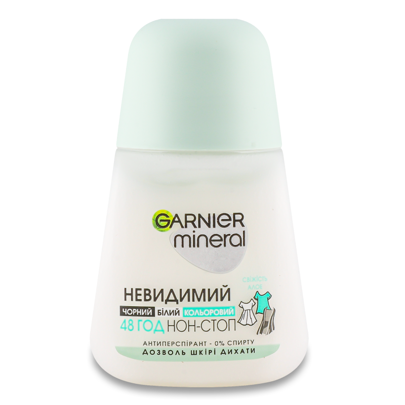 Дезодорант Мінерал Невидимий дотик свіжості кульковий 50мл Garnier