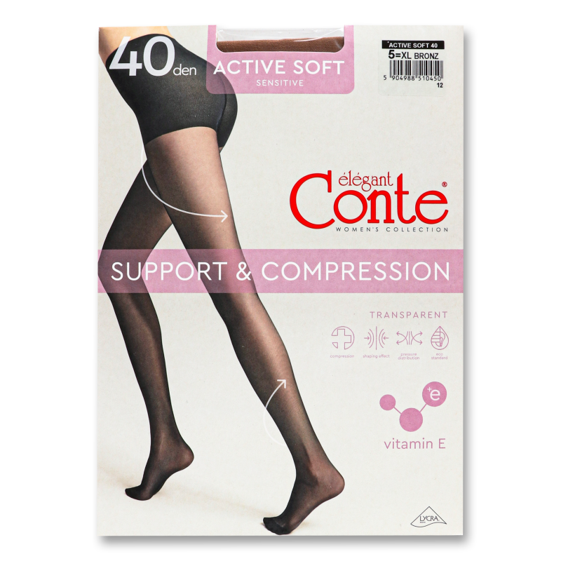 Колготи жіночі Актів Софт бронз 40ден р.5 Конте елегант