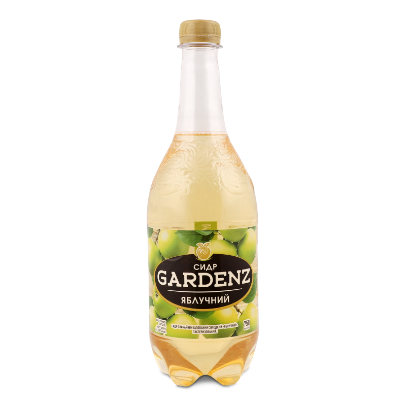Сидр Яблучний солодкий газований 5% 750мл пет Gardenz