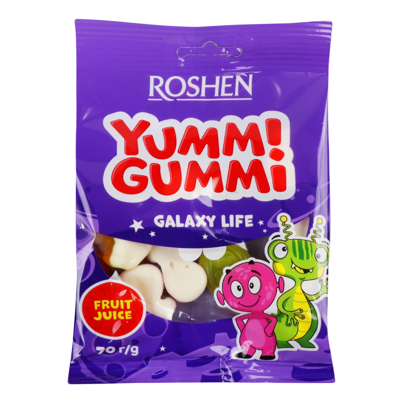 Конфеты желейные Galaxy Life Yummi Gummi Roshen м/у 70г Roshen ...