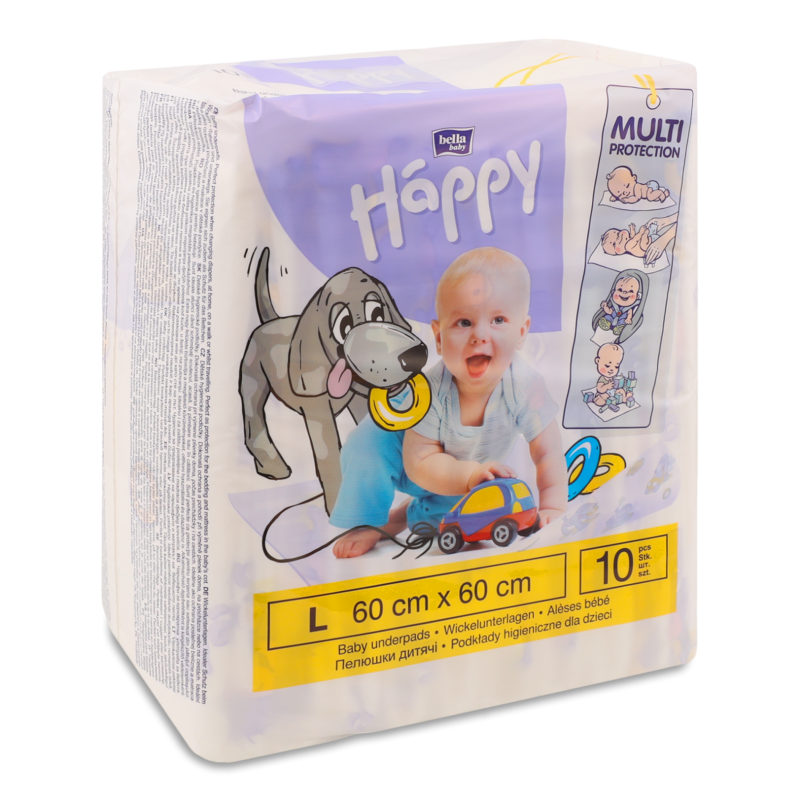 Пелюшки Хеппі Бебі 60*60см 10шт Белла