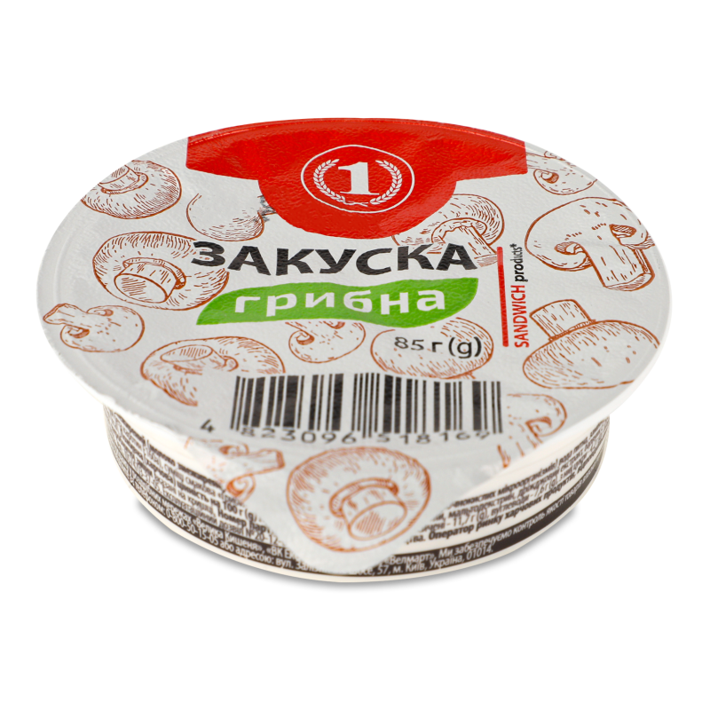Закуска грибна 50% 85г ТМ “1”