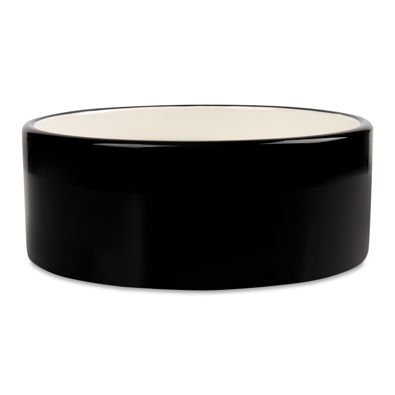 Миска д/собак Роккі 900мл кераміка чорна кругла Flamingo