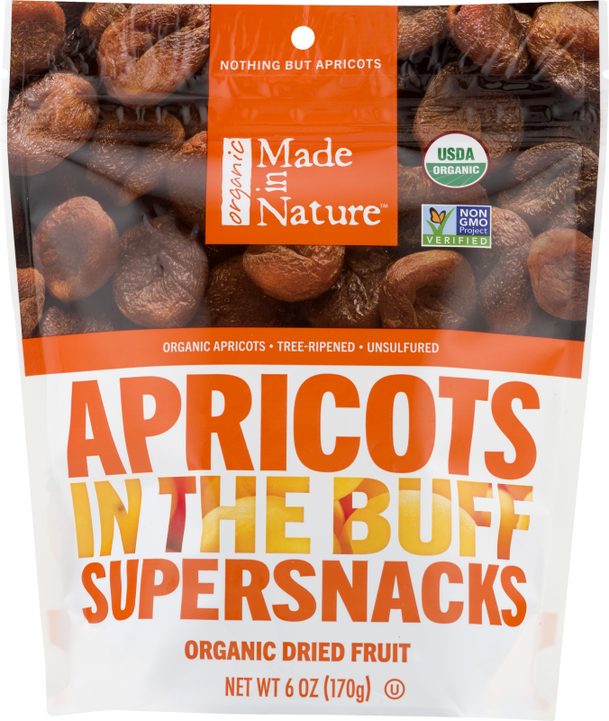 Made in Nature Apricots In The Buff Supersnacks Organic Dried Fruit