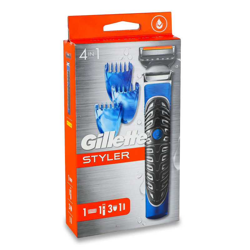 Стайлер Fusion ProGlide All in One+Картридж+Насадка д/моделювання бороди та вусiв 3шт Gillette