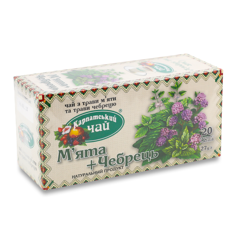 Чай М’ята+Чебрець 20*1,35г Карпатський чай