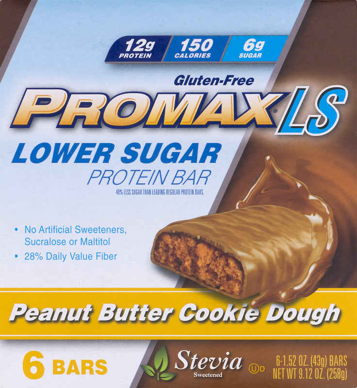 Promax LS Lower Sugar Protein Bar Peanut Butter Cookie Dough 6 CT Promax(743659125662