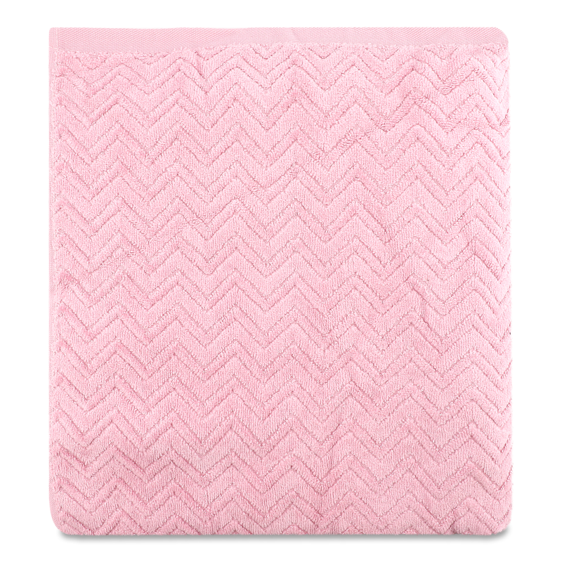 Рушник рожевий махровий велюр жакард 70*140см 550г/м2 ГМ Текстайл