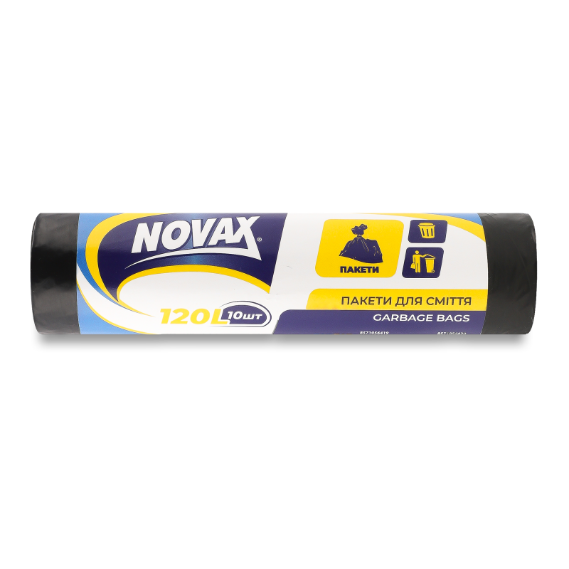 Пакети д/сміття 120л 10шт Новакс