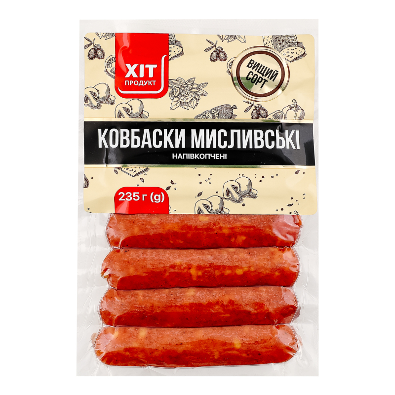 Ковбаски Мисливські Хіт продукт н/к в/с в/у