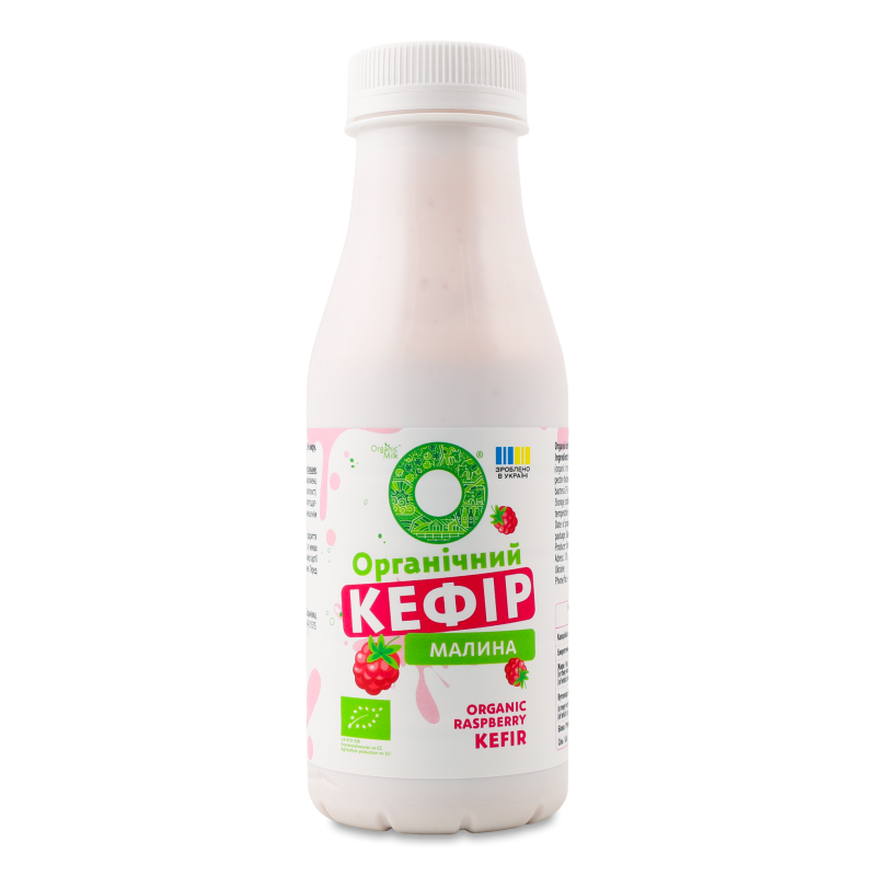 Кефір Органічний з наповнювачем Малина 2,5% 280г пет Organic Milk
