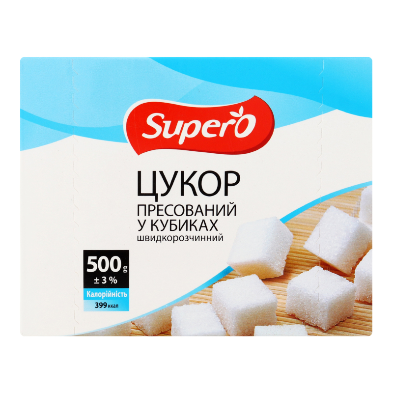 Сахар прессованный в кубиках Supero к/у 500г Supero(14820165130786 ...