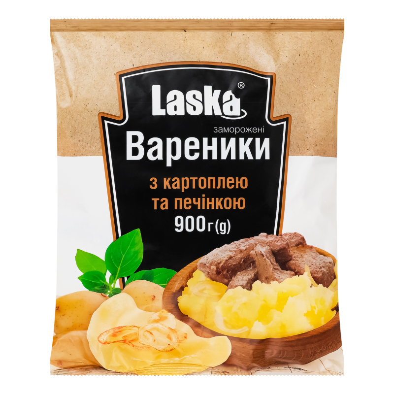 Вареники з картоплею та печінкою Laska м/у