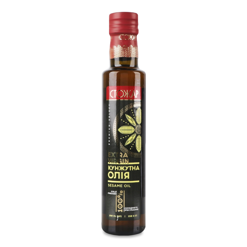 Олія кунжутна Extra Virgin 250мл скло Стожар Селект